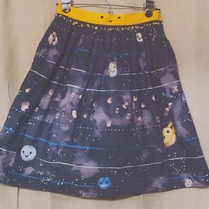 Modcloth adorable planets skirt EUC sz. Sm